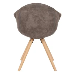 Moderner Esstisch Sessel in Taupe - Gozos (2er Set)