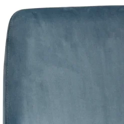 Moderner Esstischstuhl in Blau Samt - Elisa (2er Set)