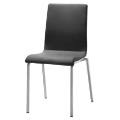 Moderner Esszimmerstuhl in Dunkelgrau Microfaser - Termi