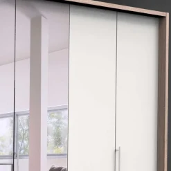 Moderner Falttüren-Kleiderschrank mit Spiegel - Vaclyn