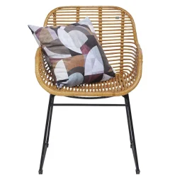 Moderner Flechtstuhl aus Rattan - Rubertus (2er Set)