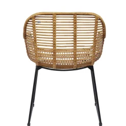 Moderner Flechtstuhl aus Rattan - Rubertus (2er Set)