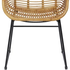 Moderner Flechtstuhl aus Rattan - Rubertus (2er Set)