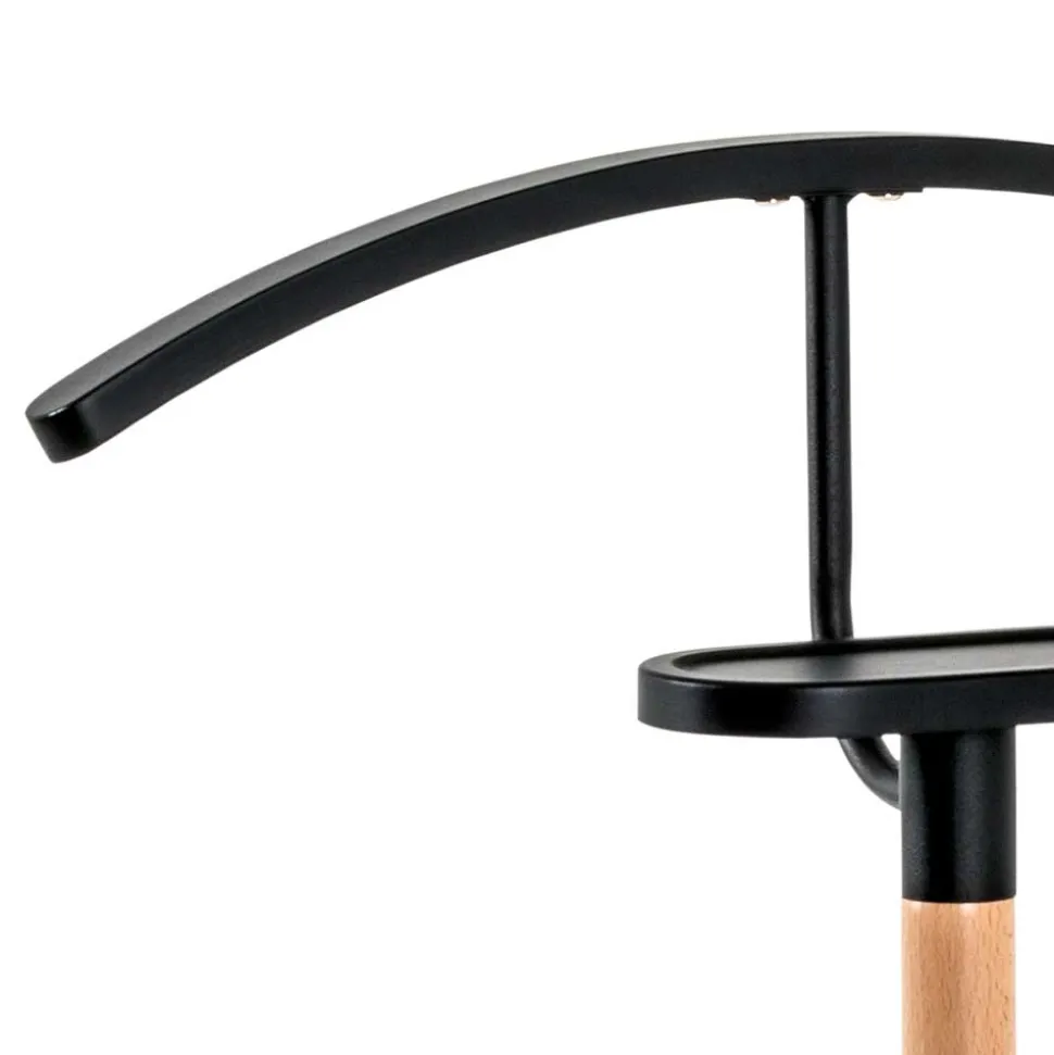 Moderner Herrendiener in Schwarz & Buche - Exas