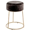 Moderner Hocker in Grau & Gold - Miaoli