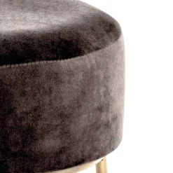 Moderner Hocker in Grau & Gold - Miaoli