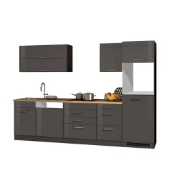 Moderner Küchenblock in Grau - Bozenia I (siebenteilig)