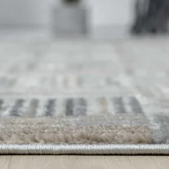 Moderner Kurzflor Teppich mit geketteltem Rand - Bihar