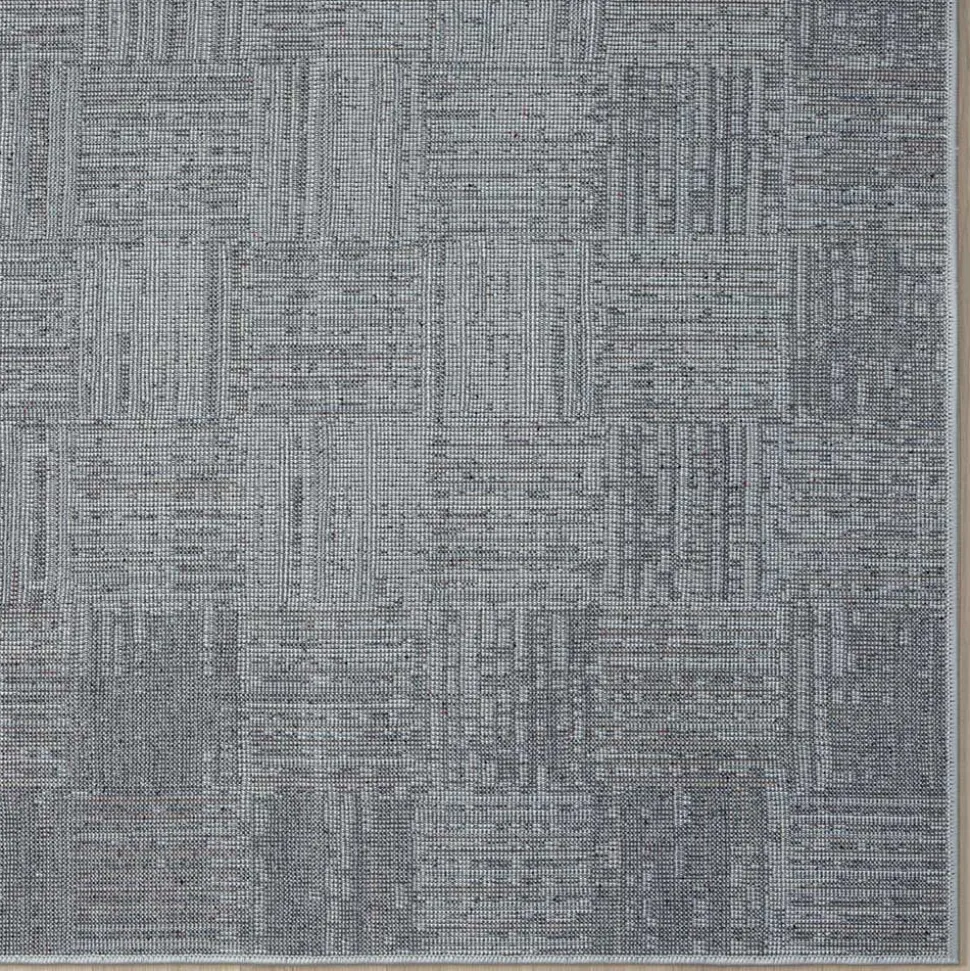 Moderner Kurzflor Teppich mit geketteltem Rand - Bihar