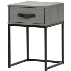 Moderner Nachttisch in Grau & Schwarz - Firgetta