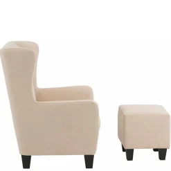 Moderner Ohrenbackensessel & Hocker - Jirup (zweiteilig)