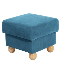 Moderner Ohrensessel in Petrol Velours - Lewis