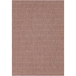 Moderner Outdoor Teppich in Rost & Creme - Ranieros