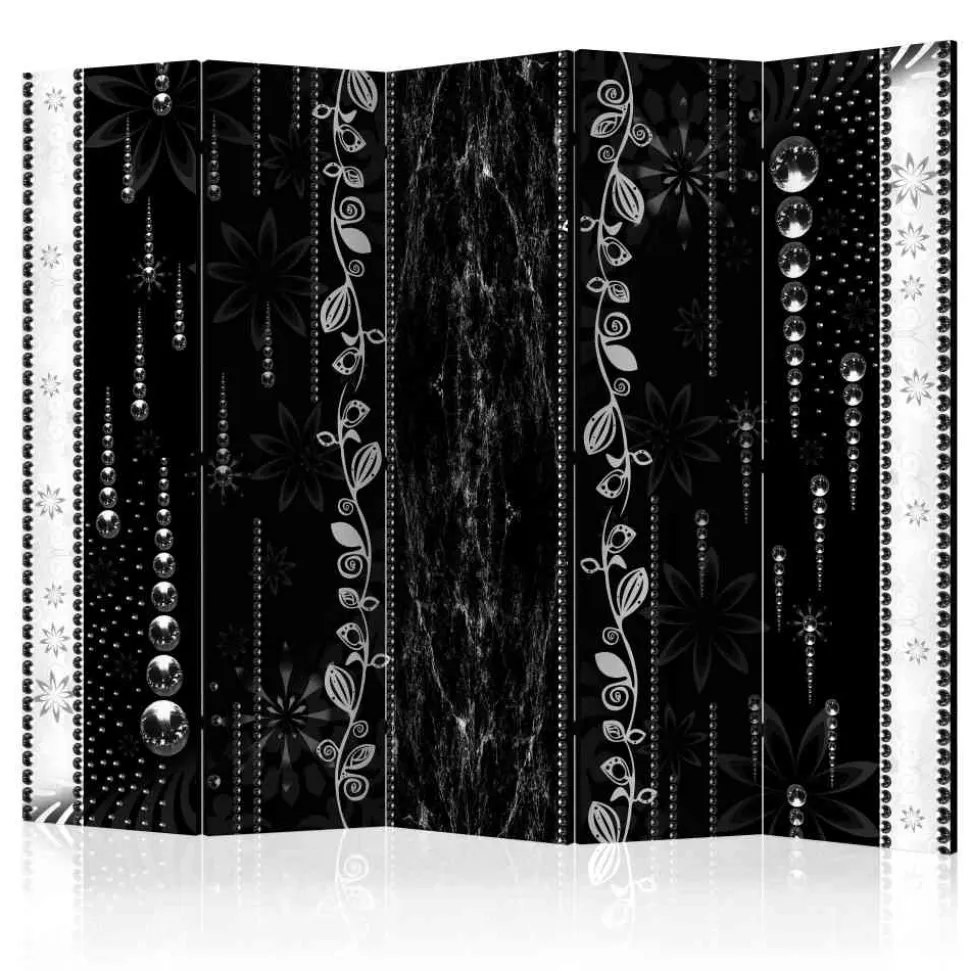 Moderner Paravent in Schwarz & Weiß - Nemphia