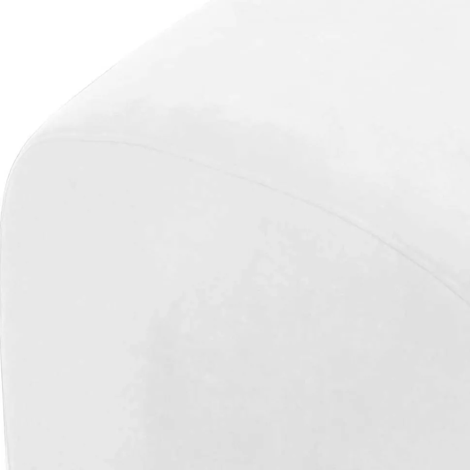 Moderner Polsterhocker in Cremefarben - Crocinol