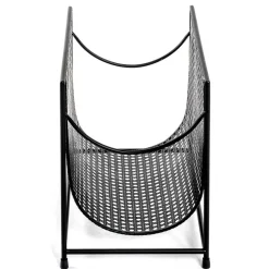 Moderner Retro Zeitungsständer in Schwarz - Konrad