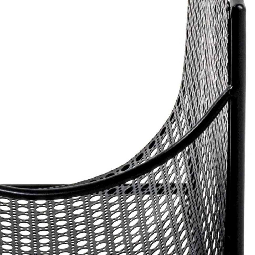 Moderner Retro Zeitungsständer in Schwarz - Konrad