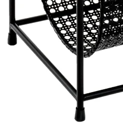 Moderner Retro Zeitungsständer in Schwarz - Konrad