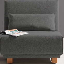 Moderner Schlafsessel in Dunkelgrau & Eiche - Amare