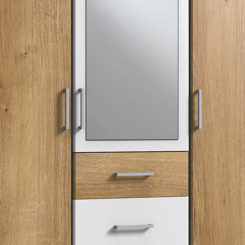 Moderner Schlafzimmerschrank mit Spiegel - Curacao