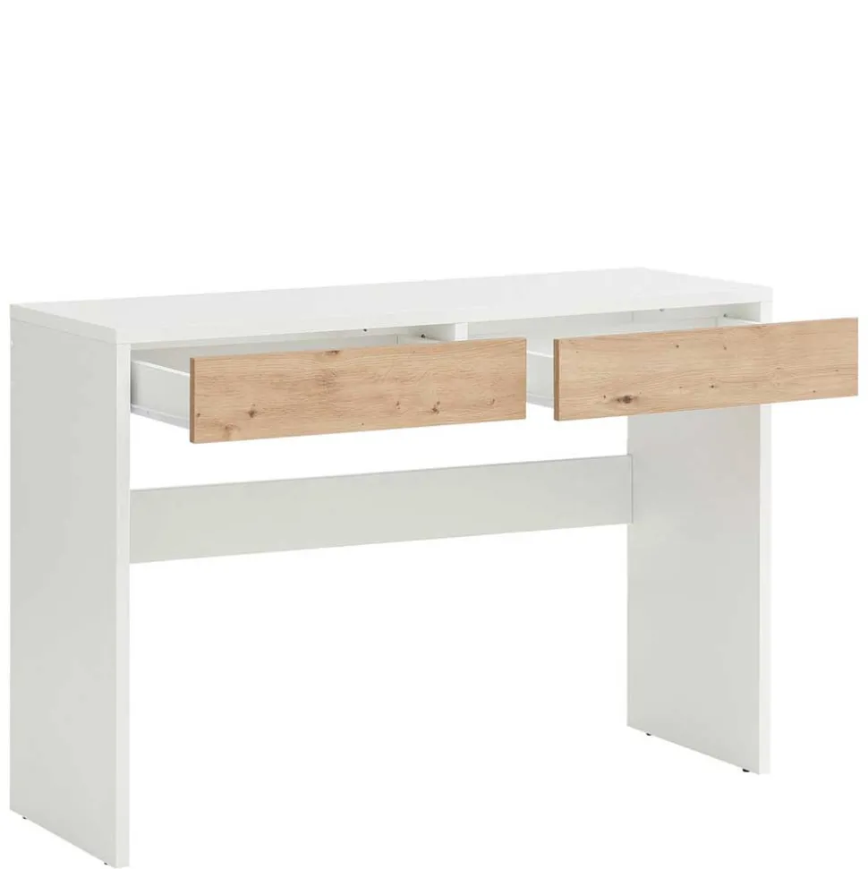 Moderner Schminktisch in Weiß und Wildeiche - Turena