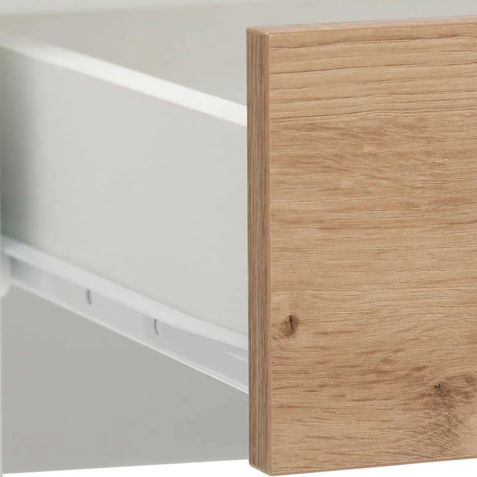 Moderner Schminktisch in Weiß und Wildeiche - Turena