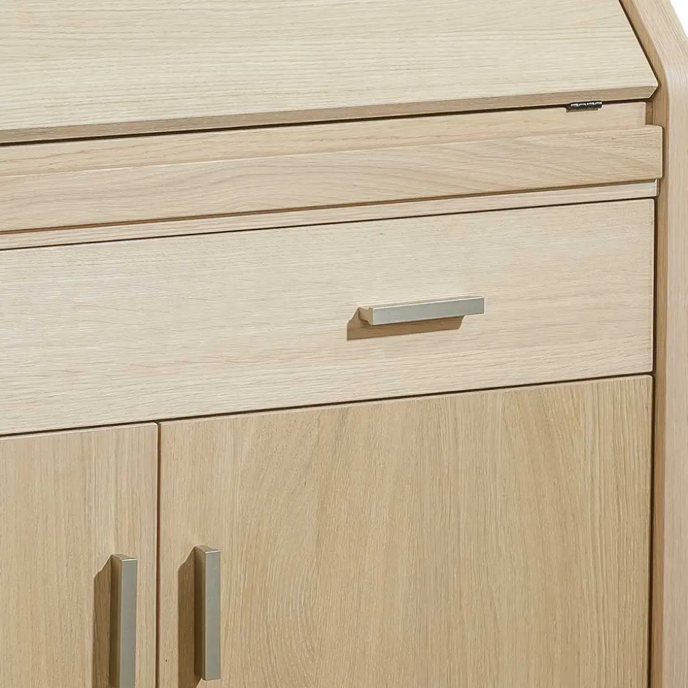 Moderner Schreibschrank mit Furnier Eiche - Twinn