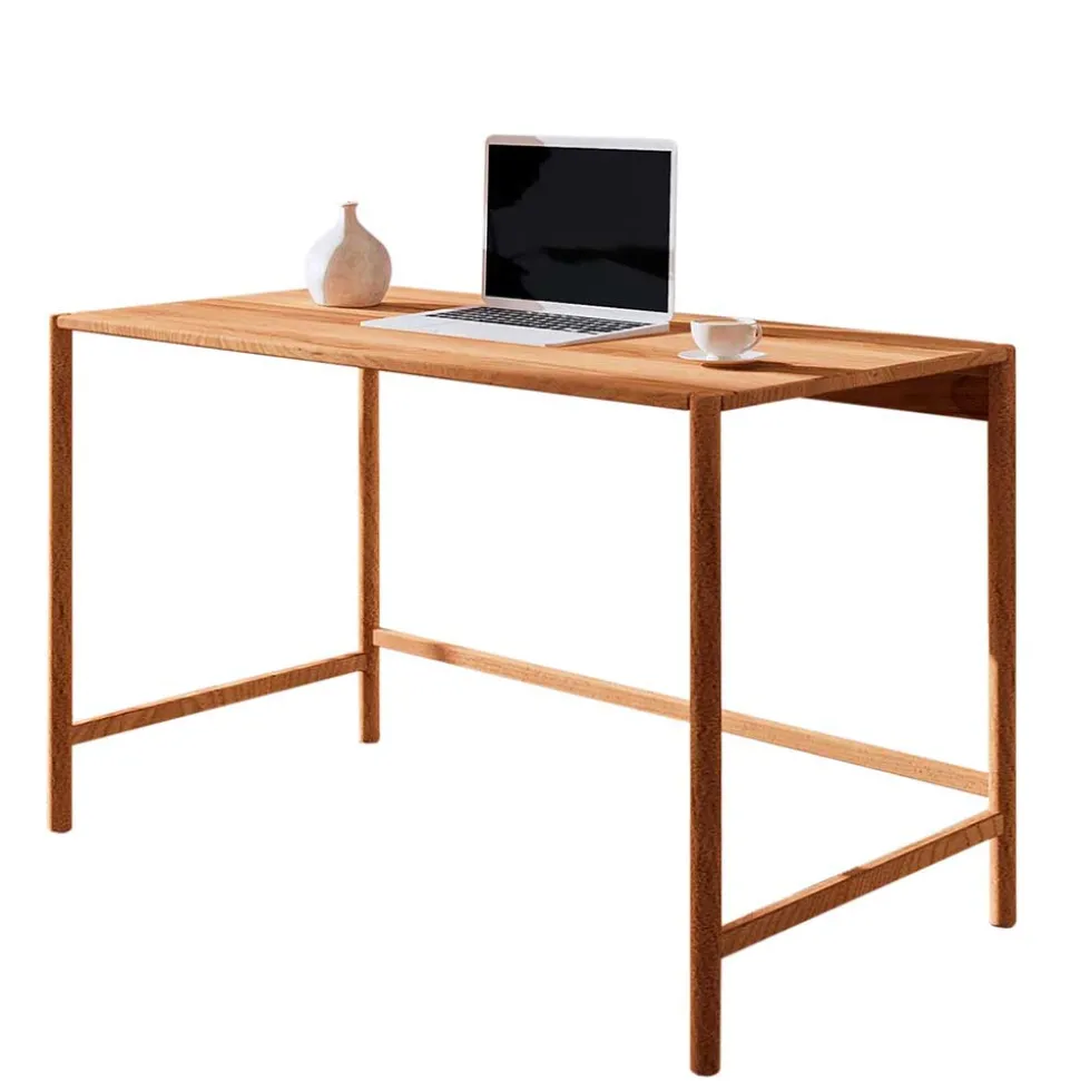 Moderner Schreibtisch aus Wildbuche massiv - Indrya