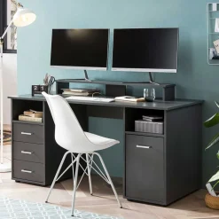 Moderner Schreibtisch in Anthrazit - Imilias