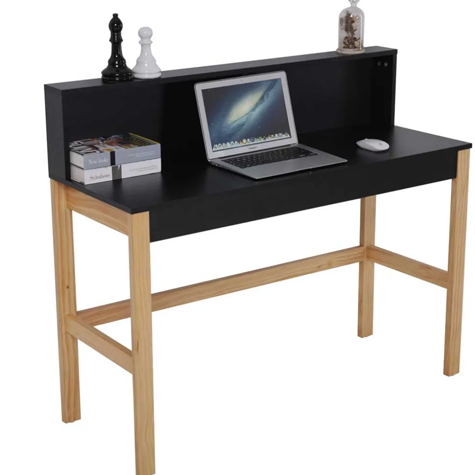 Moderner Schreibtisch mit Aufsatz - zweifarbig - Ynes