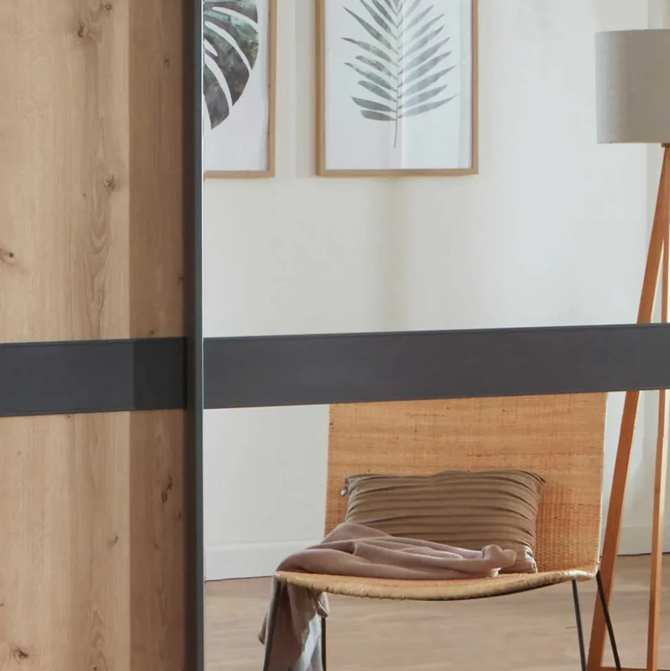 Moderner Schwebetürenschrank mit Spiegel - Ulapos