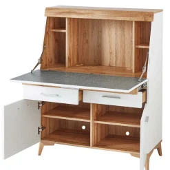 Moderner Sekretär in Weiß & Eiche Optik - Bistrita