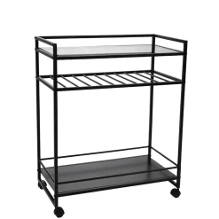 Moderner Servierwagen mit Glasablage - Sangora