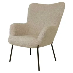 Moderner Sessel aus Webplüsch in Beige - Tessera