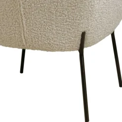 Moderner Sessel aus Webplüsch in Beige - Tessera