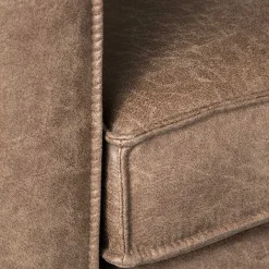 Moderner Sessel in Taupe Recyclingleder - Endik