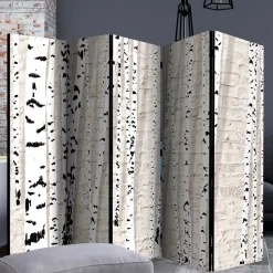 Moderner Skandi Paravent mit Birken & Mauer - Aron