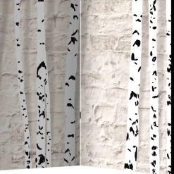 Moderner Skandi Paravent mit Birken & Mauer - Aron