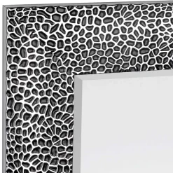 Moderner Spiegel in Schwarz Silber - Tyrcio