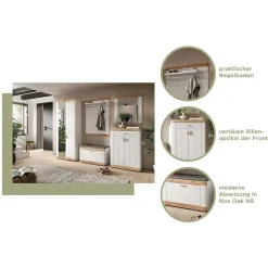 Moderner Spiegel in Weiß & Wildeiche - Hihat