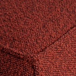 Moderner Stoffhocker Boucle in Rotbraun - Anizia