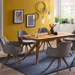 Moderner Tischsessel aus Velours Grau - Faunatia