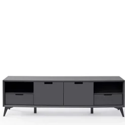 Moderner TV Unterschrank in Weiß & Grau - Vadids