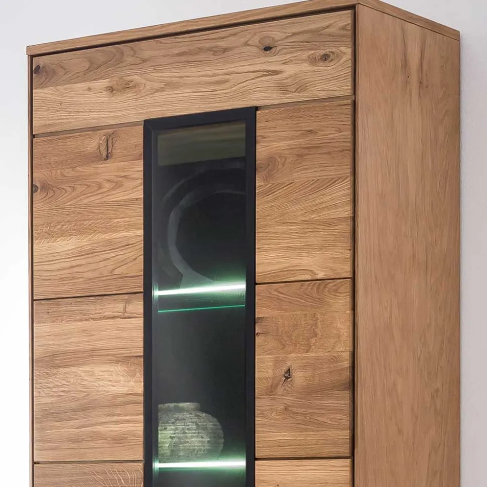 Moderner Vitrinenschrank 70x196x40 cm - Sennya