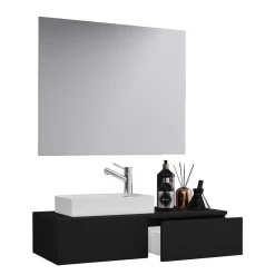 Moderner Waschtisch & Badspiegel - Balisca (zweiteilig)
