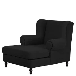 Moderner XXL Ohrensessel in Schwarz - Halolas