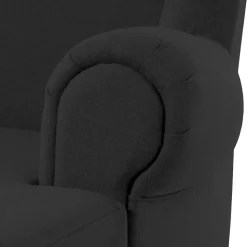 Moderner XXL Ohrensessel in Schwarz - Halolas