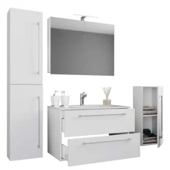 Modernes Badezimmer in Weiß - Ipsum (vierteilig)