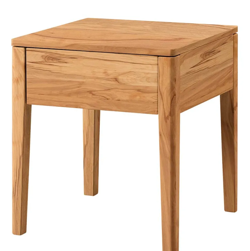 Modernes Bett aus Wildbuche und Metall - Sunil