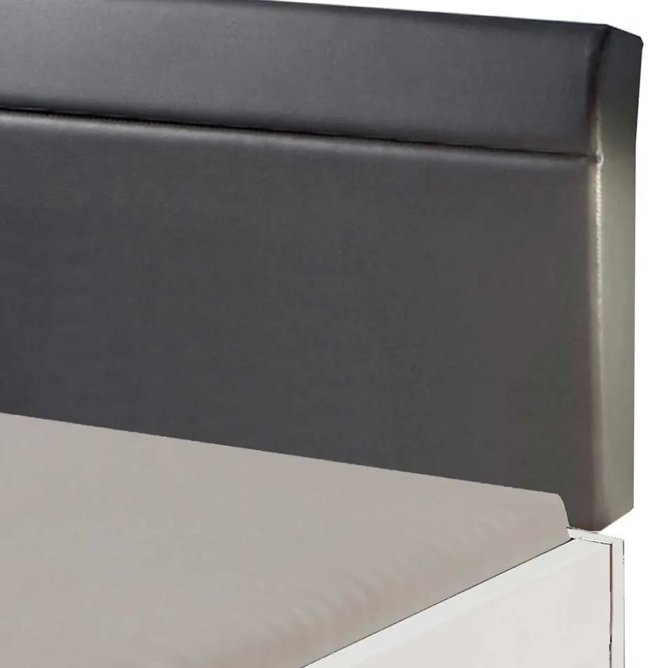 Modernes Bett in Weiß mit Dunkelgrau - Oledra